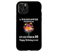 16 ottobre Nascita Fiore Calendula Cosmo Bouquet Compleanno Custodia per iPhone 11 Pro