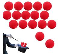 16 Palline Spugna Magia Rosse, Palline di Spugna Magia Come Magici Accessori, 4,5 cm/1,77 Giochi di Magia Creativi Pollici Magic Sponge Softball, Magic Street Classic Comedy Trick Morbida Spugna