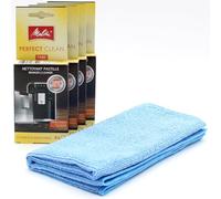 16 Pastiglie detergenti per macchine da caffè automatiche + panno in microfibra compatibile con Melitta Passione, Passione OT 6767348, Purista, 16 Tabs x 1,8 g, Per macchine da Caffè Espresso