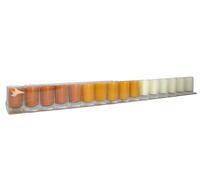 16-PC Caduta Raccolto Profumato Arancione, Giallo, Vetro Bianco Votiva Candela