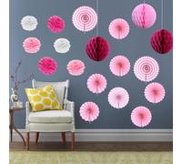 16 Pcs Decorazioni Baby Shower Addobbi Per Palle Nido D'ape Di Carta