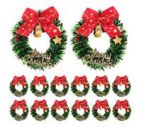 16 Pcs Ghirlanda Natale Natalizia Mini Ghirlande Natalizie Ornamenti