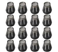 16 Pcs Gommini per Sedie in Silicone con Feltrini Neri, Diametro 30-40 mm | Proteggi Pavimenti Antigraffio e Antirumore per Legno Duro, Piastrelle e Laminato, per Gambe Dritte e Inclinate