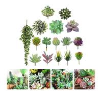 16 Pcs Piantina Finta Pianta Succulenta Artificiale Piante Finte Realistiche