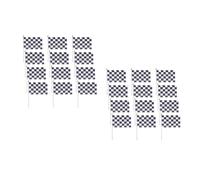 16 PCS Set Di Bandiere Da Corsa Decorazione Della Bandiera Scacchi