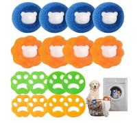 16 Pezzi Acchiappa Peli per Lavatrice, Cattura Peli Lavatrice, Riutilizzabili Raccogli Capelli Lavatrice, Raccogli Peli Animali Lavatrice per Vestiti e Biancheria da Letto, per Rimuovere Peli Animali