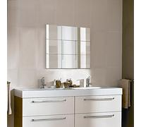 16 pezzi adesivi murali specchio quadrato fai da te 15 cm piastrelle autoadesive bagno motivo floreale soggiorno specchio 3D decor per decorazione fai da te specchio specchio adesivi da parete tratt