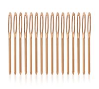 16 pezzi Aghi Smussati a Cruna Grande, 7 cm Sewing Needle Aghi da Cucito Ago per Lana Blunt Needle Ferri da Maglia in Filato in Metallo per Lavori All'Uncinetto (Oro Rosa)