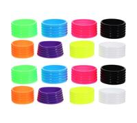 16 Pezzi Anelli Antiscivolo in Silicone per Racchetta, Installazione Rapida | Resistenti All'usura, Spessore Sottile, per Tennis e Manutenzione della Racchetta, senza Nastro Finale Colore Casuale