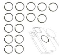 16 pezzi Anello, Anelli Magnetici Mag safe Universali in Metallo Magnetic Ring, Adesivo Mag Safe Metallico Accessori Magnetici Compatibile per iP 15/14 Series Gala xy S23/S22, Bianco e Nero