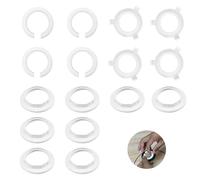16 Pezzi Anello Riduttore Paralume da E27 a E14 Set, Paralume Anello Convertitore per Lampade da Tavolo, Anello Riduttore Paralume da E27 a E14 per Lampade da Soffitto (29 mm ID, Bianco)