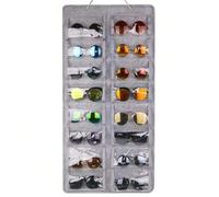 16 pezzi Borsetta rivestita in feltro per occhiali con tasche, custodia per accessori come occhiali da sole e gioielli, per uso multifunzionale in armadio/camera da letto, festa per la rivelazione del