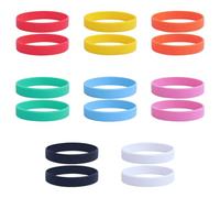 16 Pezzi Braccialetti in Silicone, per il Fitness, la Corsa, lo Sport, le Feste