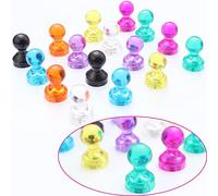 16 pezzi Calamite per Lavagna Magnetica, 8 colori Magneti per Lavagna, Magneti Magnetico Push pins, perfetto per uffici, scuole, Lavagna Bianca, Frigorifero, da cucina, Mappa e Calendario