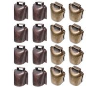 16 Pezzi Campanella da Pascolo in Rame e Bronzo, Retro | Uso Multiuso Sospeso, Superficie Liscia, Colore Brillante, Adatta a Collari Bovini e Animali Domestici Colore Casuale