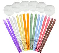 16 Pezzi Candele dell'orecchio Coni di Cera per Orecchie, Candele Auricolari in Cera d'api Candele per la Pulizia delle Orecchie con Filtro di Sicurezza e Schermi Protettivi per Pulire le Orecchie