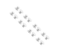 16 Pezzi Clip Interno per Casco di Sicurezza, Plastico, Argento, Stabile | Fibbia a Sgancio Rapido Scanalature Antiscivolo, Larghi, per Imbracature e Tecniche