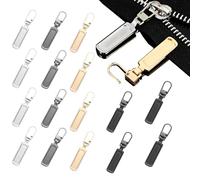 16 Pezzi Cursore Cerniera Ricambio, Cursori per Cerniere Lampo, Cerniera Lampo in Metallo, Chiusura Lampo Rimovibile, Cerniere Lampo, Zip Cerniera per Borsa, Vestiti, Valigia, Jeans
