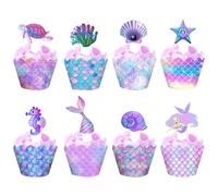 16 pezzi Decorazioni per cupcake con tema animali della giungla, con simpatici leoni e scimmie, per decorare torte di feste di compleanno a tema animali, feste "Wild One", regali di compleanno, bombon