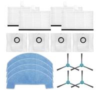 16 pezzi di accessori di ricambio adatti per for Cecotec 2499 Ultra Home Advanced robot aspirapolvere, includono 4 filtri HEPA, 4 panni per scopa, 4 sacchetti per la polvere, 4 spazzole laterali