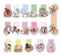 16 pezzi di cavalli magnetici, segnalibro magnetico, regalo di compleanno per bambini, per gli amanti dei libri, studenti, ragazzi e ragazze