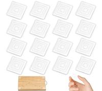 16 pezzi di cuscinetti quadrati in silicone per gambe da tavolo da 40 mm, piedini in gomma per taglieri, piedini in silicone autoadesivi, facili da installare, non servono viti, cuscinetti