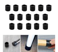 16 pezzi di protezioni per gambe di sedia rotonde in silicone da 18 mm, coperture nere per gambe di sedia, protezione per piedini di mobili, coperture per gambe di sgabello, per prevenire graffi sui