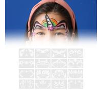 16 pezzi di vernice per le vernici per il viso Modelli di verniciatura per