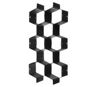 16 pezzi divisori regolabili in plastica per organizer cassetto nero