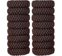 16 Pezzi Elastici per Capelli in Cotone Spesso - Fasce Senza Cuciture e Pieghe, Non Si Rompe, Non Scivola - Colore: