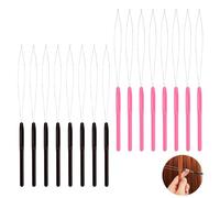 16 Pezzi Estensioni dei Capelli Loop Needle, Infila Ago per Tirare i Capelli, Strumenti per Extension per Capelli, Perfetto per Applicazioni Professionali