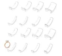 16 Pezzi Ferma Anello,Riduttore Anello Dito,Ferma Anello Silicone,Per Ridurre La Misura Dell'anello,Stringi Anello Invisibile,Stringi Anello Invisibile Adatti per Uomini E Donne
