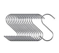16 Pezzi, Gancio a S, Piccolo Acciaio Inox Gancio a S, S Pesanti Gancio, Ganci Acciaio Inossidabile S, per Utensili da Cucina, Ufficio, Bagno, Armadio, Officina, Garage, Ufficio, Casa Essenziale