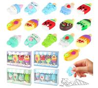 16 Pezzi Gomme da Cancellare Bambini, Gomme da Cancellare Bambini Gadget con Forme di Gelato, Gommine Bambini Regalo Feste per Ragazzi e Ragazze, Scrittura, Disegno, Materiale Scolastico
