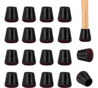 16 Pezzi Gommini per Sedie, Feltrini Sedia Rotondi/Nero Scuro/Gel Di Silice，Pied