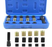 16 Pezzi Kit di Utensili per Riparazione Filettatura Candela M14 x 1.25 mm