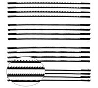 16 Pezzi lame per seghetto oscillante 10/15/18/24 Lame da Traforo Standard a Taglio Fine con Pernetto Trasversale per Segare Legno Plastica Schiuma Metalli Teneri - 127mm