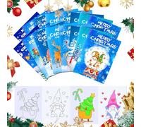 16 Pezzi Libri da Colorare Natale per Bambini - Quaderni 17 X 12,4 Cm - Mini Libri Gadget per Calendario Avvento da Riempire