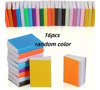 16 pezzi, Libri in Miniatura per Casa delle Bambole, Colori Multipli, Carta a , Mini Libri Colorati Quaderni Vuoti (Colori Casuali)
