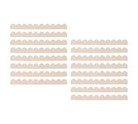 16 Pezzi Modanatura Decorativa in Legno Smerlata Beige 20x2x0, 3