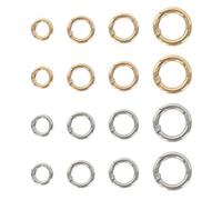 16 Pezzi Moschettone Rotondo 13/17/19/25 mm, Moschettoni Piccoli Clip Scatto Molla Rotonda, Moschettoni Anelli con O-ring, Fibbia Tonda a Molla Ganci Portachiavi, per Portachiavi Borse Accessori DIY