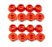 16 Pezzi Nel Metallo Vite Biella Guarnizione Rondella Spessoramento Resto per WPL C14 C24 C34 C44 MN D90 D91 D99S RC Auto, Rosso