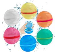 16 Pezzi Palloncini da Acqua Riutilizzabili, Bombe d'acqua Palloncini, Autosigillanti e Riempimento rapido gavettoni, Adatti per Estivi Piscina Spiaggia Giardino Palloncini Gioco (6pcs)