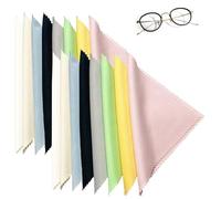 16 Pezzi Panni in Microfibra, Riutilizzabile Microfibra Panno di Pulizia per la Pulizia di Lenti, Occhiali, schermi, Tablet (8 Colore)