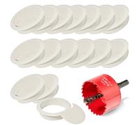16 Pezzi Passacavi Scrivania, Diametro 60 mm Passacavo per Scrivania, passa cavi da scrivania, passacavo, Copri Foro per Cavi da Scrivania, con 1 Sega a Tazza 60 mm