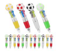 16 pezzi Penna a Sfera Calcio Multicolore Retrattile per Scuola e feste | Quattro Colori di Inchiostro, Corpo in PVC, Grafica Vivace, per Quaderni, Premi e Sacchetti Regalo