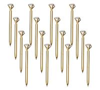 16 Pezzi Penna a Sfera con Topper Strass, Punta Fine, Metallo Dorato | Corpo Metallico Elegante, Scrittura Fluida per Appunti, Uso in Ufficio e Riunioni, per Taccuini e Agende