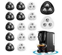 16 Pezzi Ruote per Mobili, Ruote Girevoli Autoadesive Rotanti a 360°, Rotelle per Elettrodomestici da Cucina, Mini Ruote Universali, per Pattumiere, Scatola Portaoggetti, Piccoli Elettrodomestici