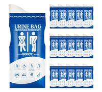 16 Pezzi Sacchetti Per Urina, 800ml Sacchetti Per Urina Usa E Getta, Sacca Per Urina Monouso, Super Assorbenti Sacchetti Vomito Da Viaggio Portatile Per Anziani, Donne, Uomini, Bambini (Blu)