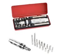 16 pezzi Set di cacciaviti a cricchetto con adattatore a vite e 13 punte intercambiabili, Set di cacciaviti a impatto, Set Cacciavite a Percussione,adatti per l'industria automobilistica
